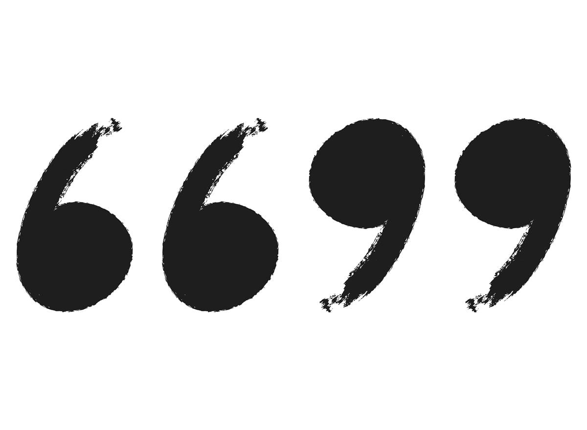 quotation marks hand drawn