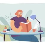 woman writing in notebook