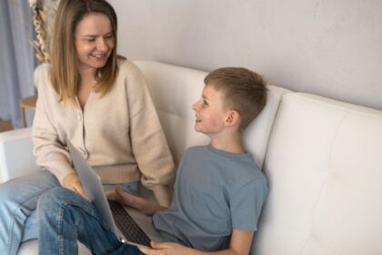 mother spending time with her child