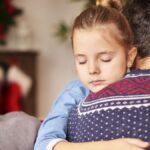 sleeping girl father s arms