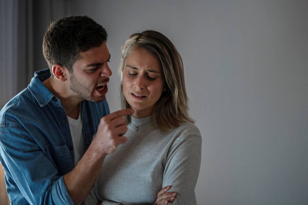 wife husband having fight