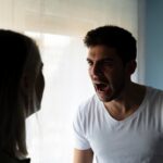 woman man fighting home